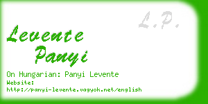 levente panyi business card